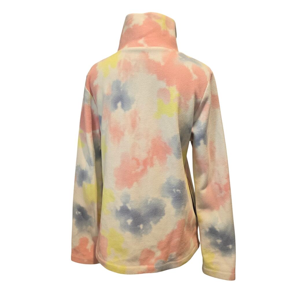 Dudley Stephens Greenpoint Fleece Pullover Small - Pastel Tie Dye Turtleneck - Picture 3 of 9